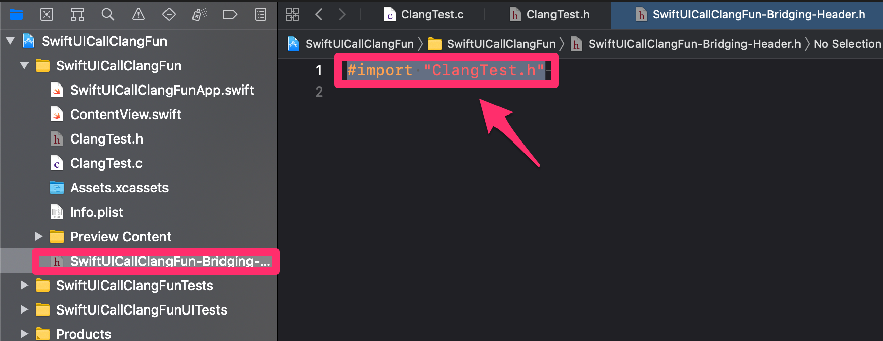 How to call C lang function by SwiftUI  by Masa  Medium