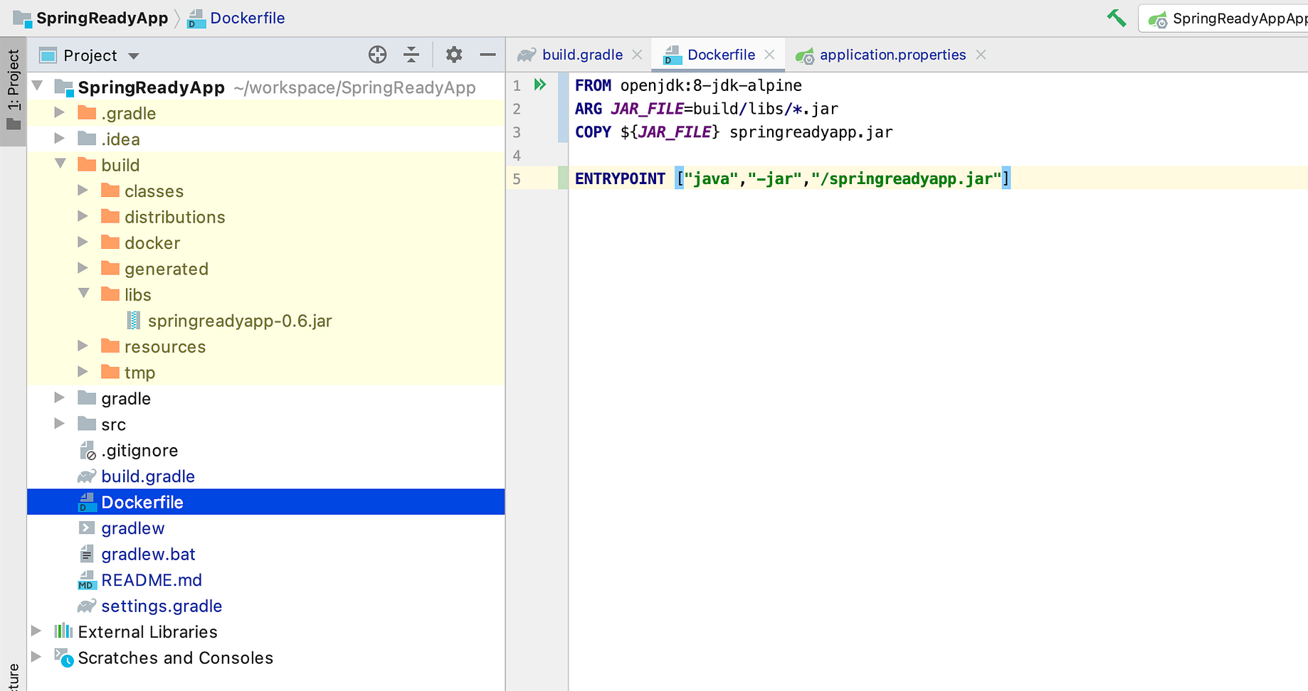 gradle docker spring boot