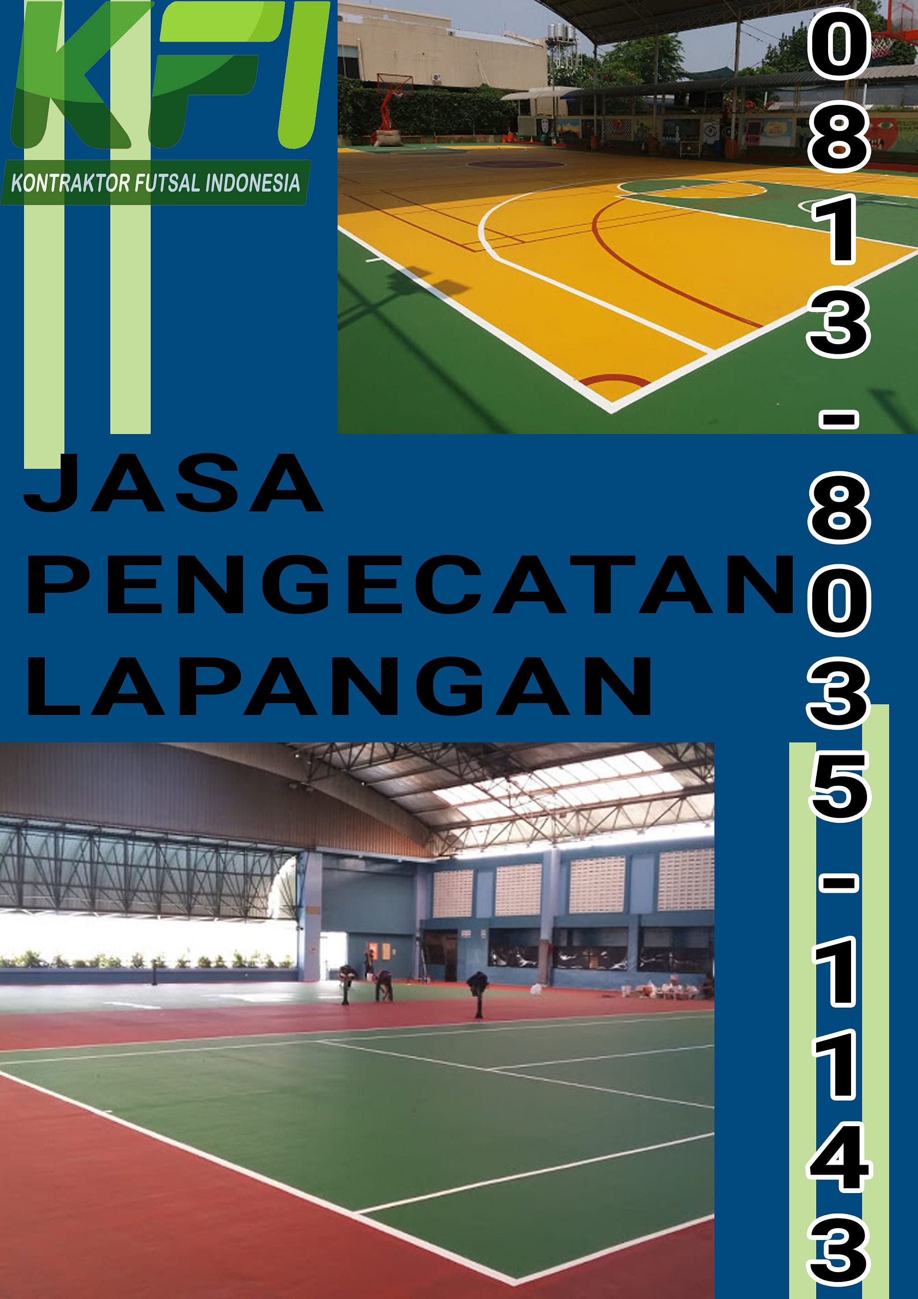 0813 8035 1143 Harga Pengecatan Lapangan Badminton Cibubur By Tenispengecatanlapangan Medium