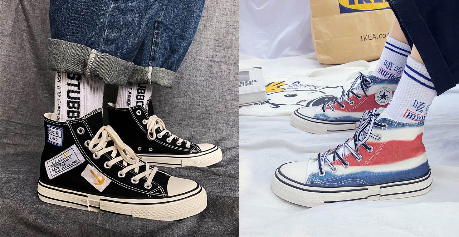 high top sneaker socks
