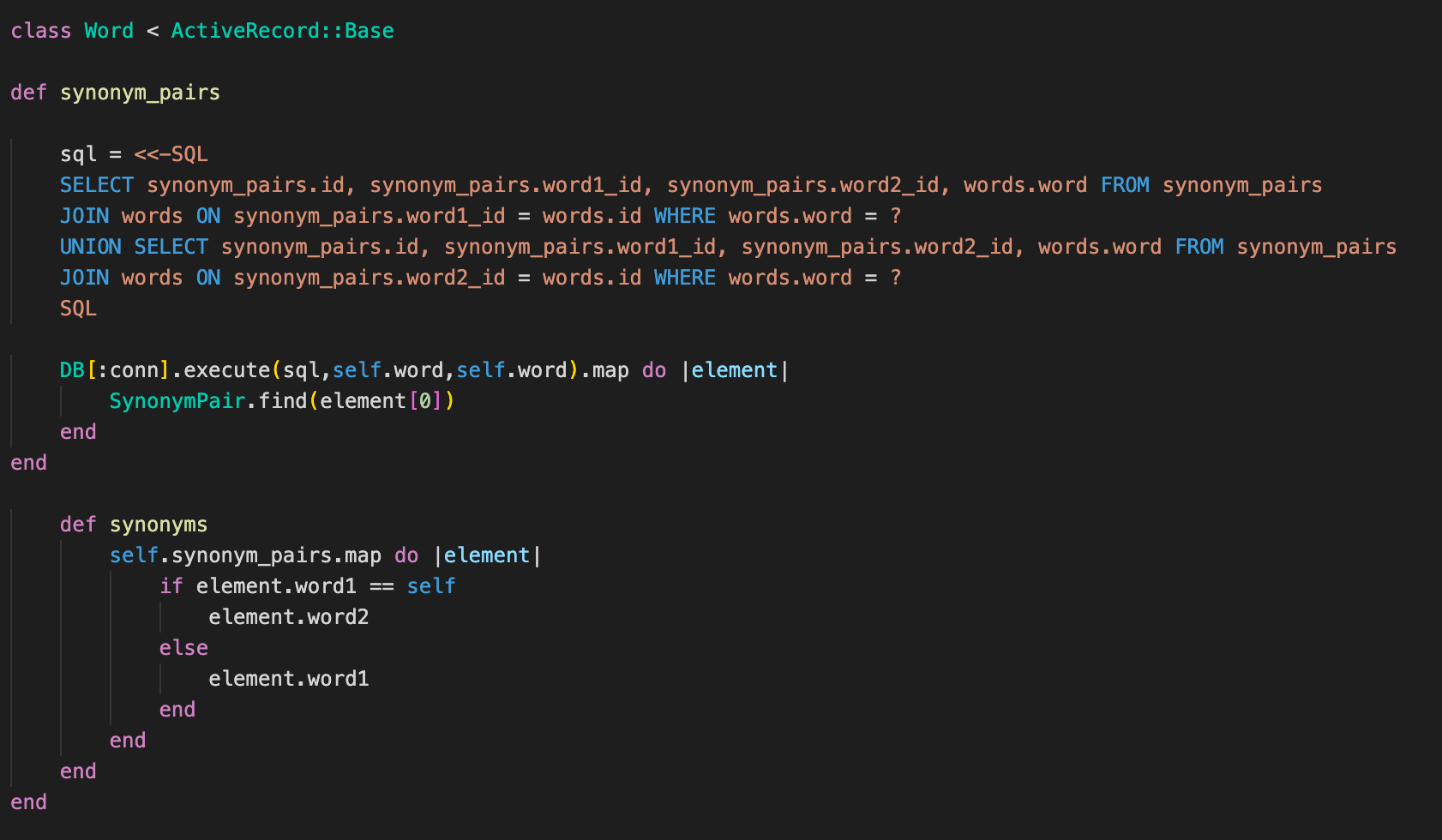 Using Symmetrical Self Joins In Ruby To Build A Thesaurus By Jeff Adler Medium