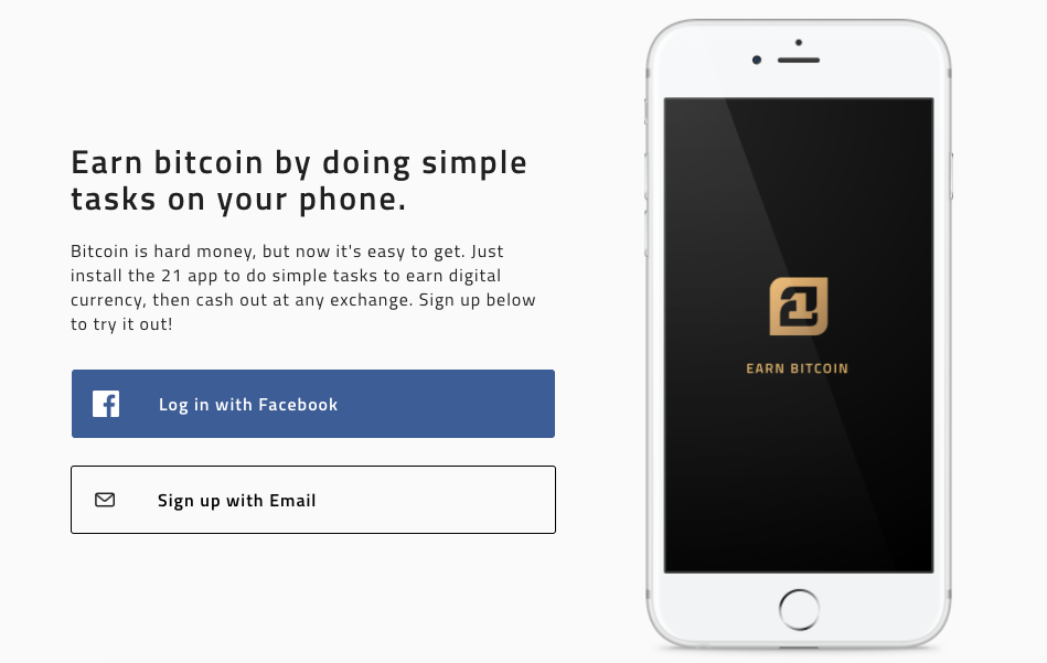 Earn bitcoin by smartphone