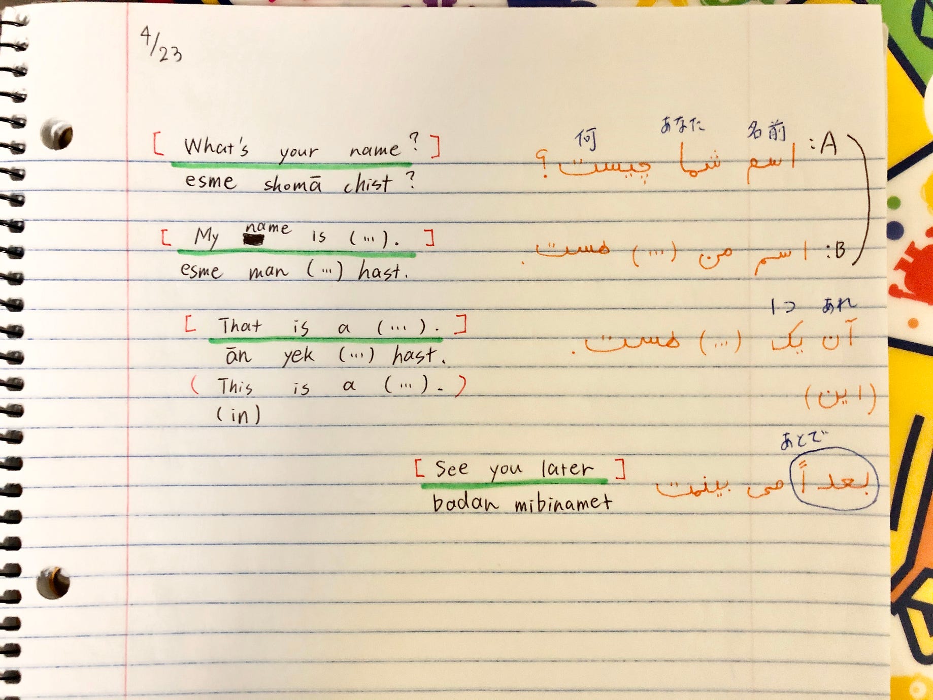 ペルシャ語勉強 9日目 こんにちは By Suzuka Ara Medium