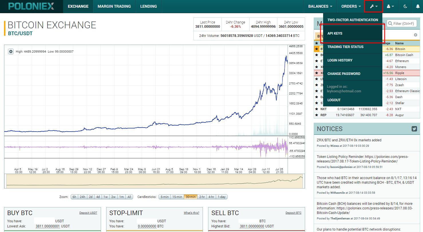 Poloniex How To Retrieve Your Api Key Clay Medium - 