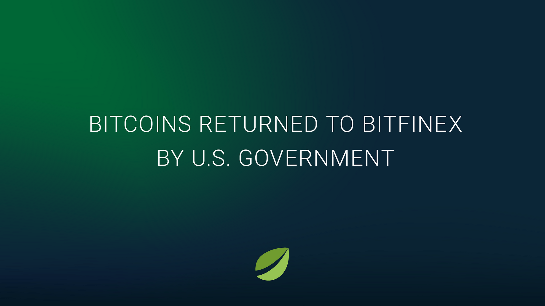 Bitcoins Returned To Bitfinex By U S Government Bitfinex Medium - 