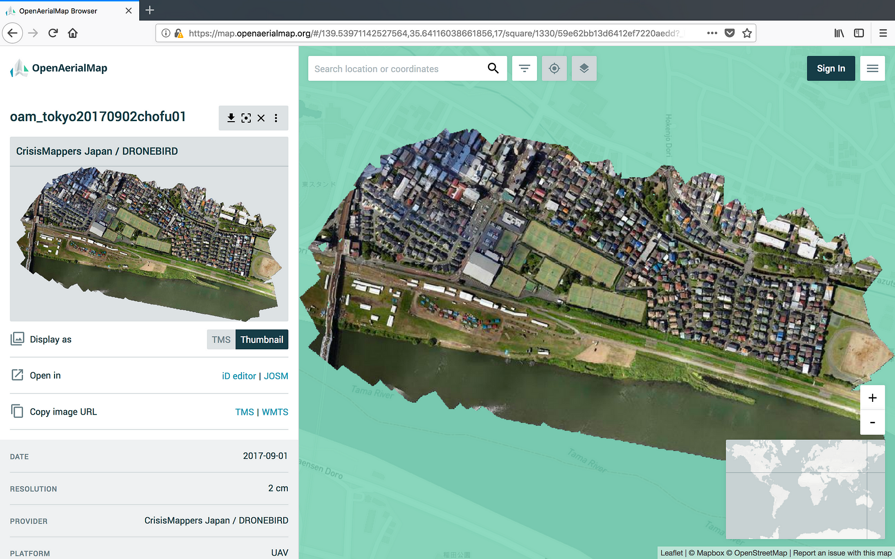 OpenAerialMapのススメ. ドローンによる空撮画像を世界中の人々と共有 