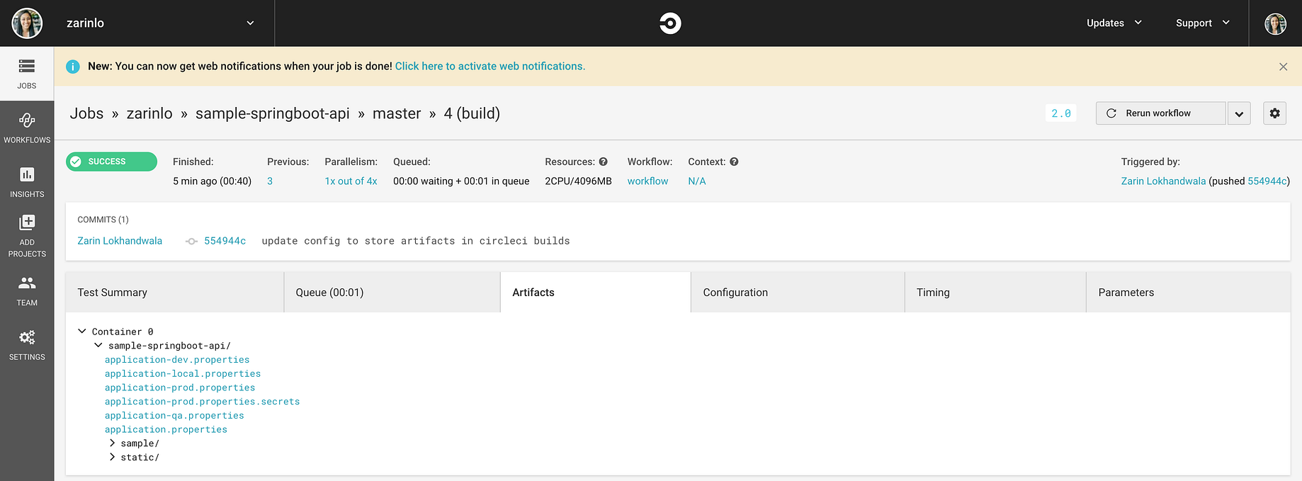 circleci spring boot