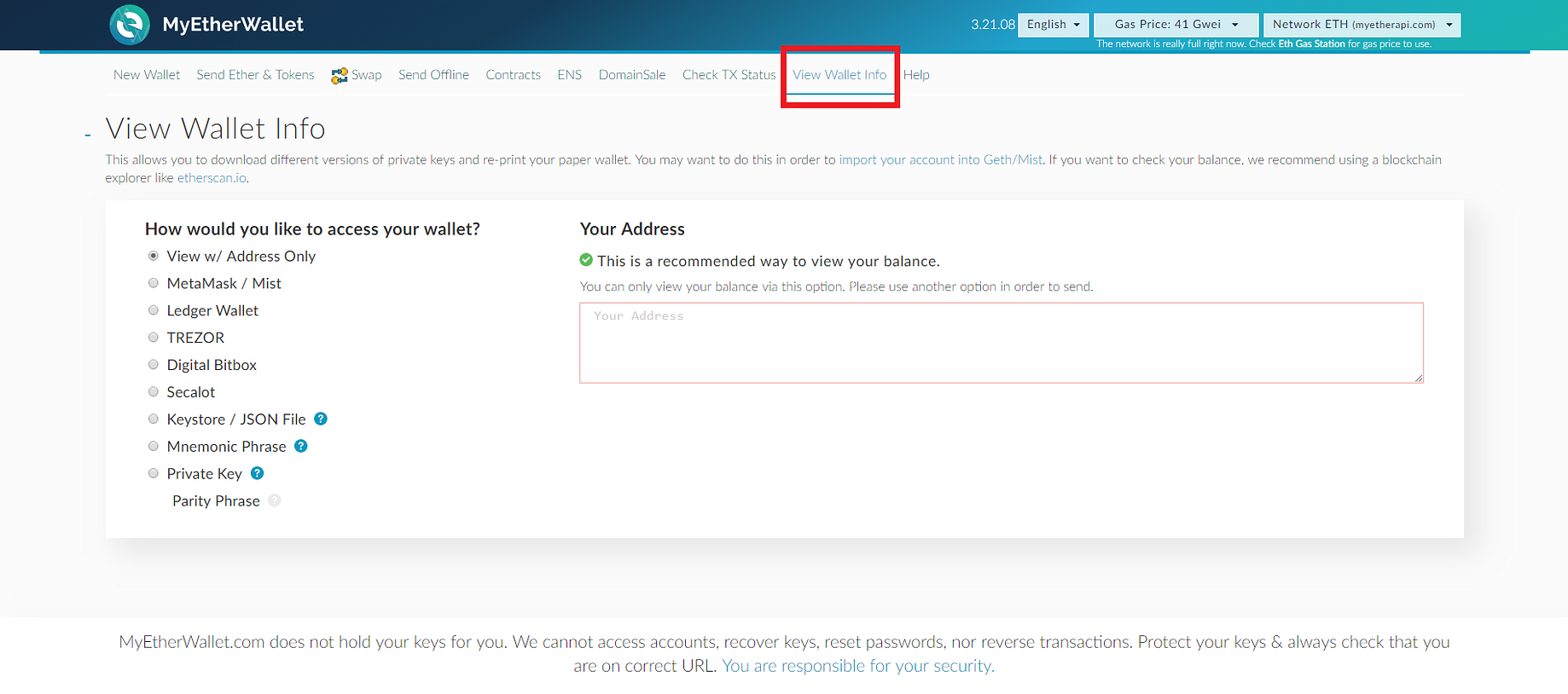 How to access tokens on myetherwallet