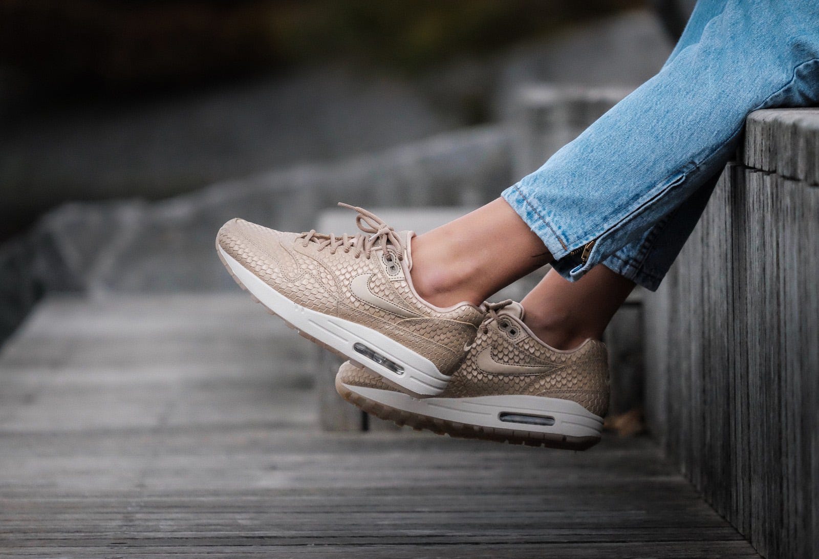Nike Air Max 1 Womens Brown Trainers 