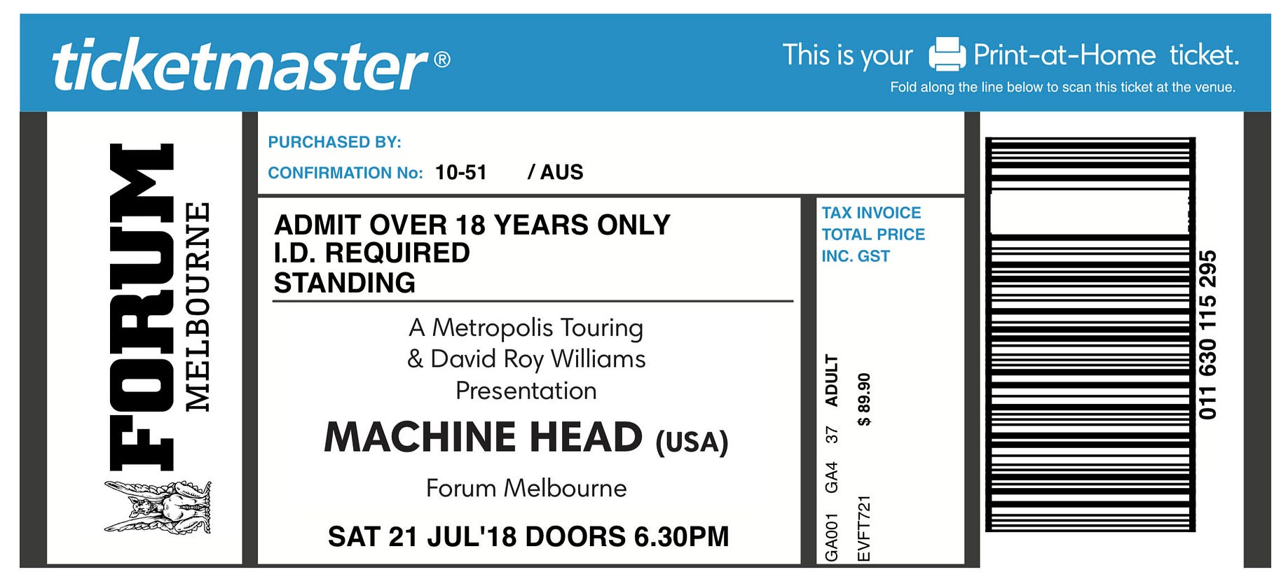 Ticketmaster Ticket Template Ticketmaster Ticket Template