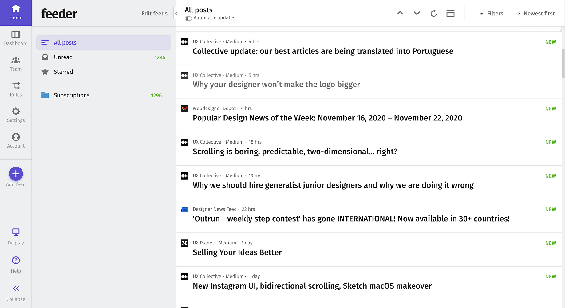 Rss Feeds For Reading Ux News I Always Wondered What Is The Best Way By Fernandocomet Prototypr