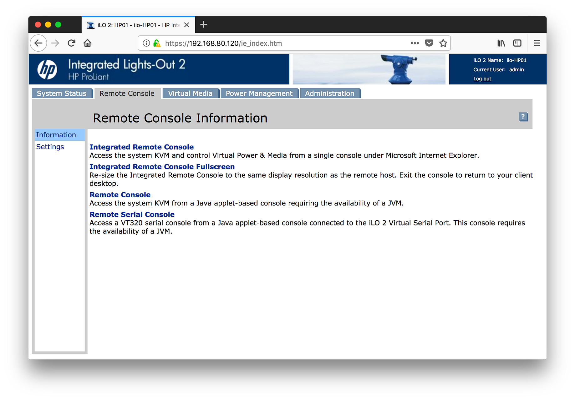 de primera categoría Nevada frutas hp ilo integrated remote console