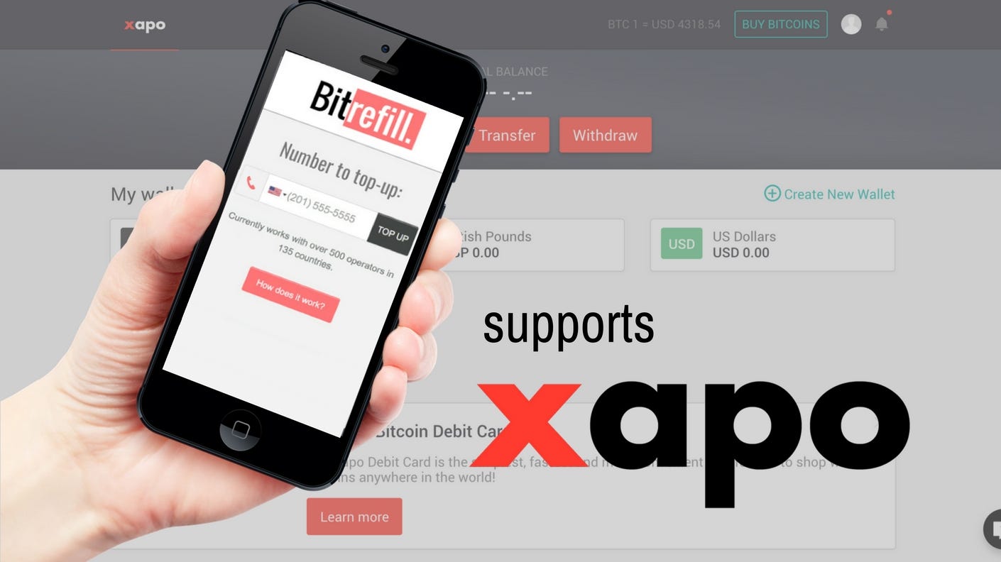 Bitrefill Now Supports Xapo Bitrefill Blog - 