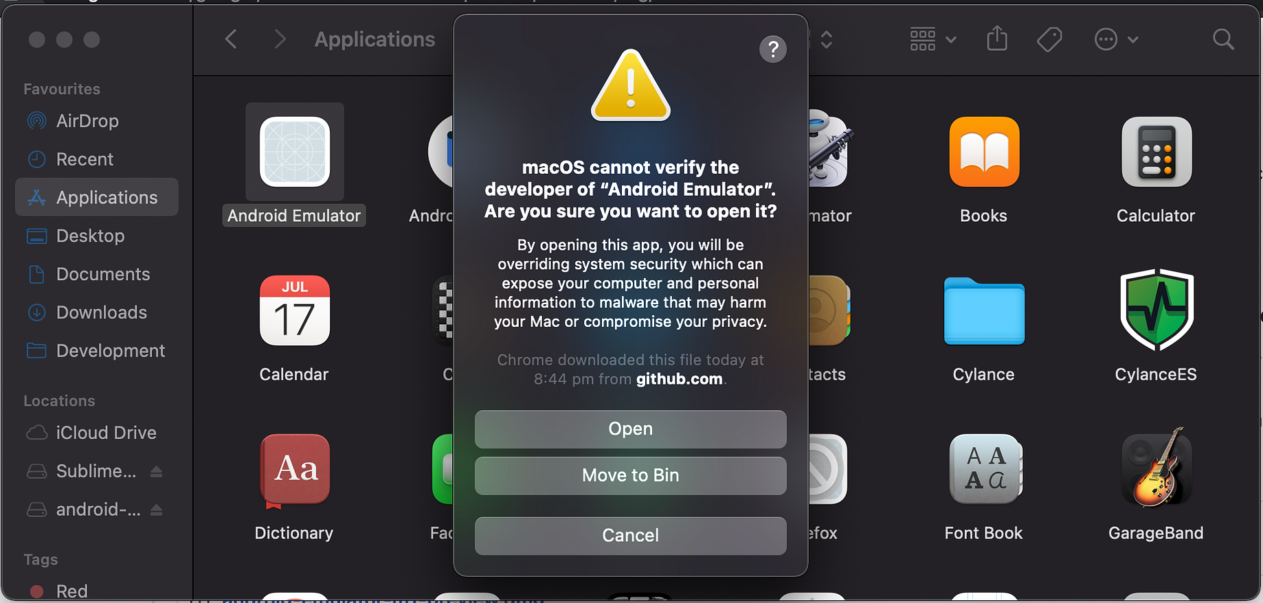 mac andoird emulator install apk