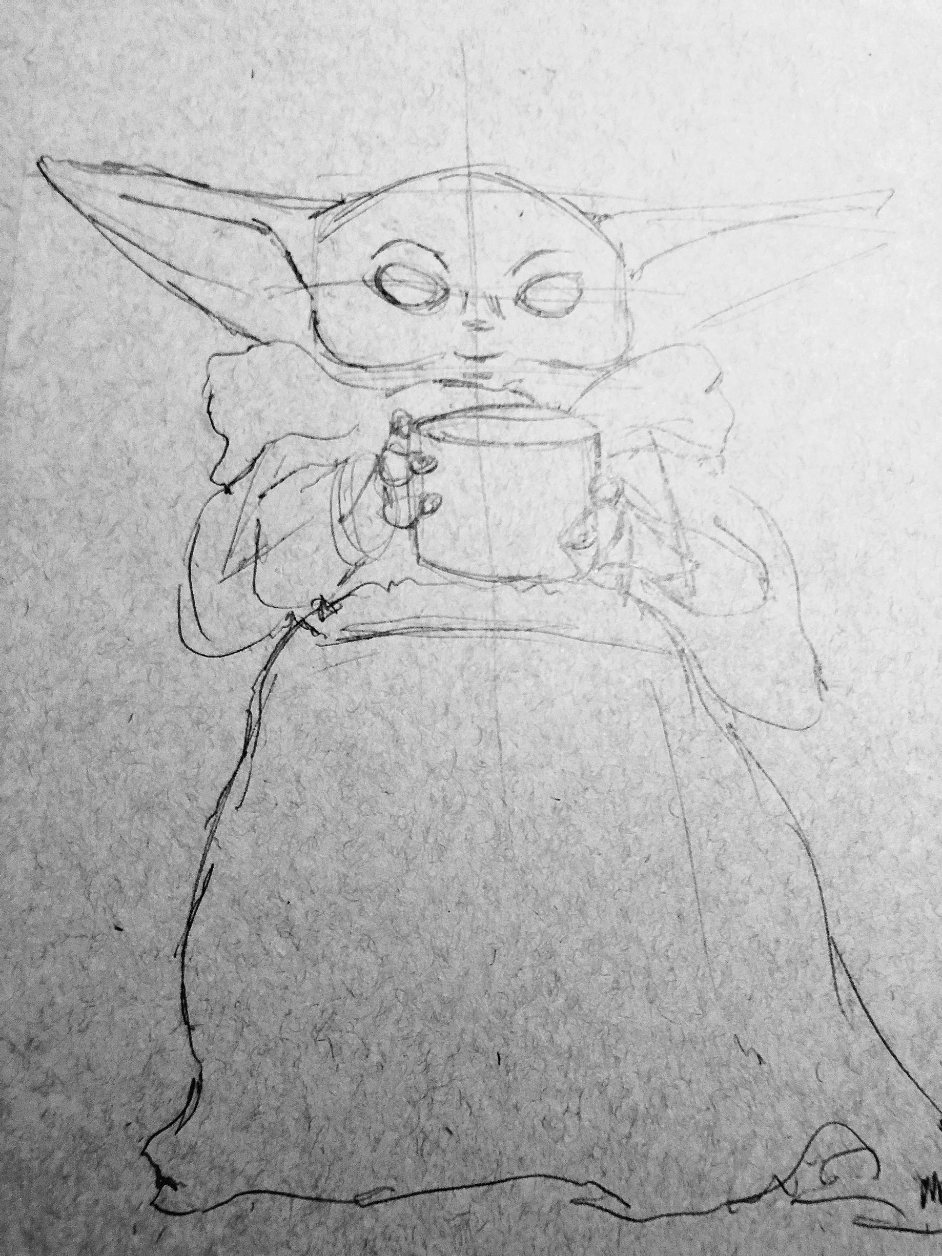 Drawing Baby Yoda The Mandalorian Is Great By Matthew Donnellon Medium