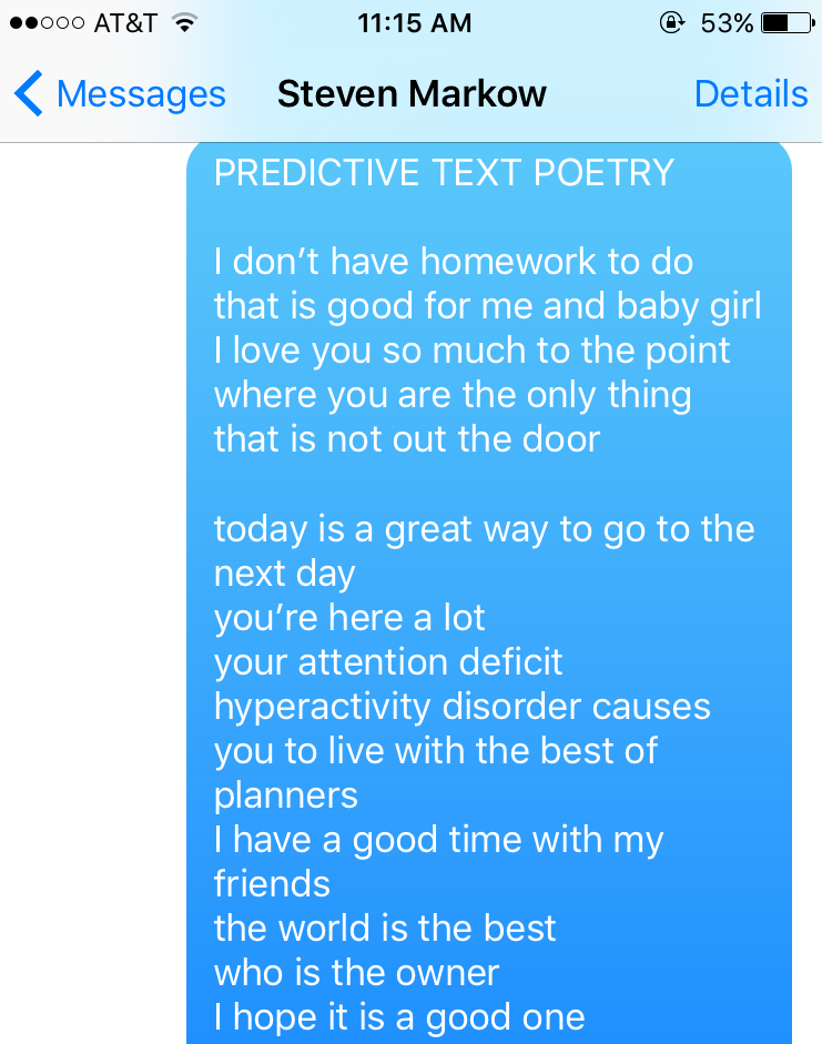 Modern Luv A Predictive Text Poem By Catherine Cohen Medium Modern Luv A Predictive Text Poem By Catherine Cohen Medium