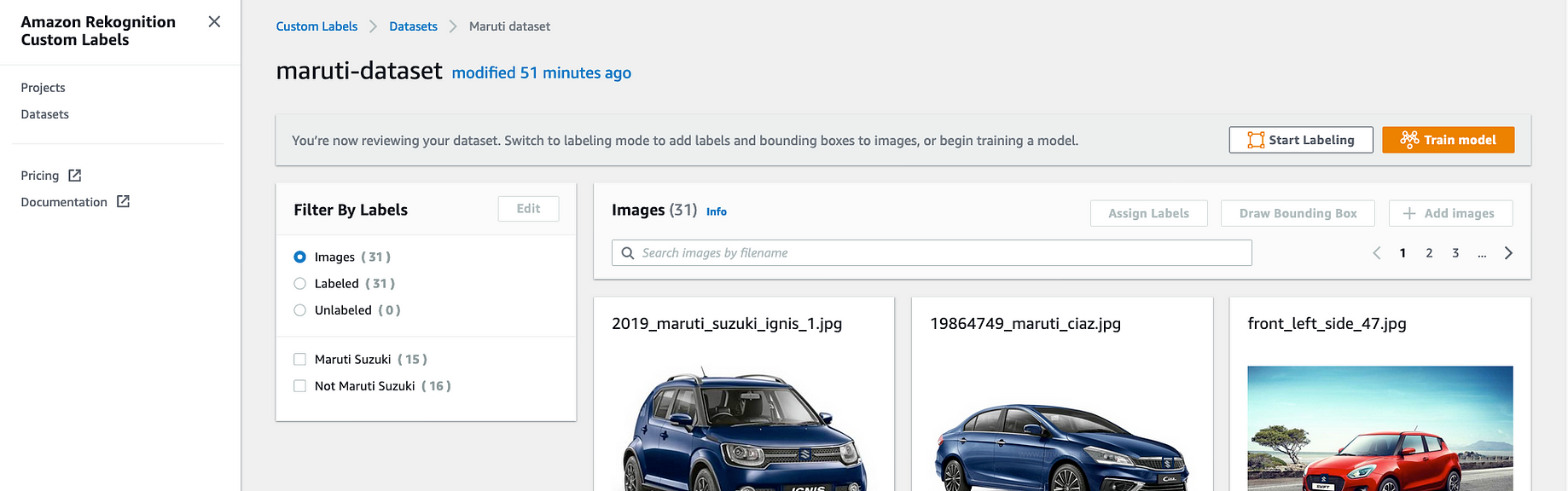 Using Amazon Rekognition Custom Labels to detect Idli's, Car models and  more ;-) | by Mani | Medium