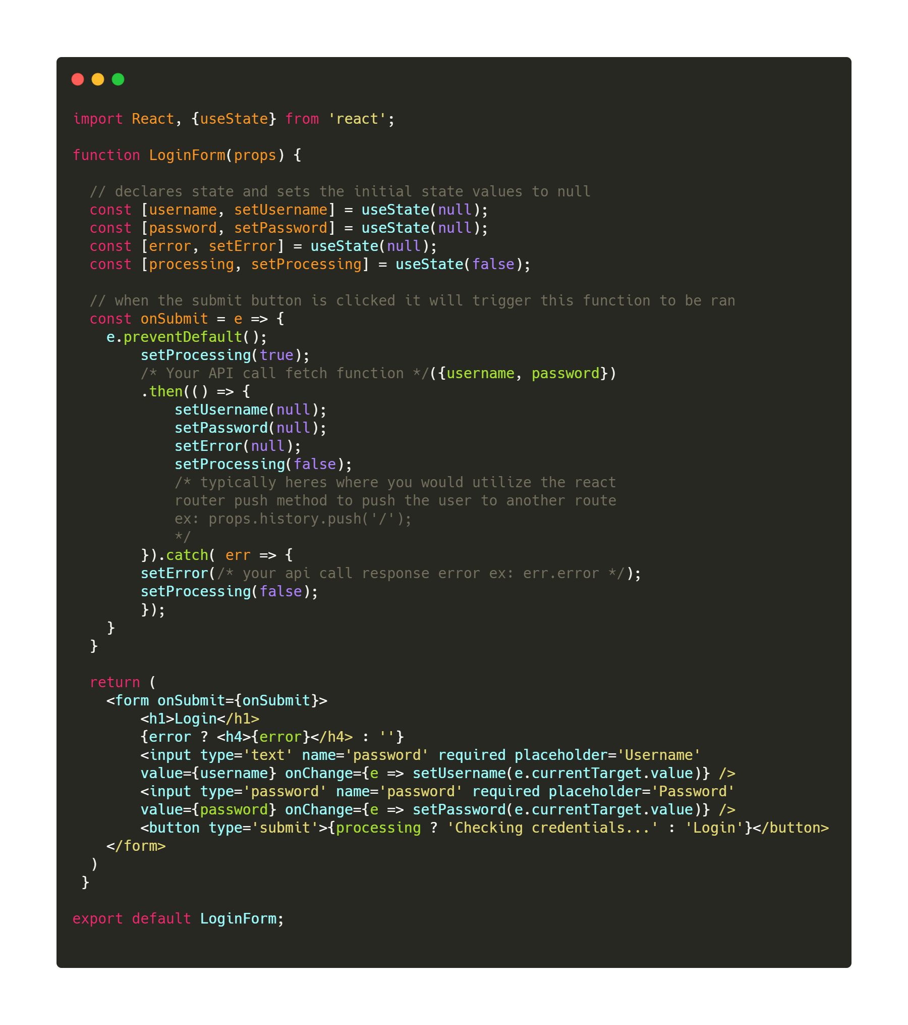 Creating A Login Form Utilizing React Hooks By Anthony Bostic Medium