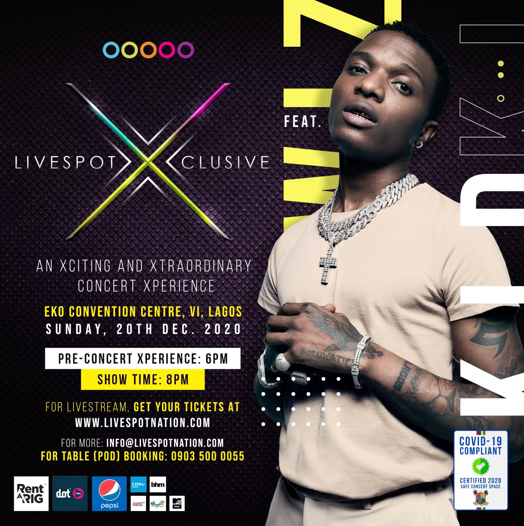 wizkid set to headline livespot x clusive this december by bhm medium