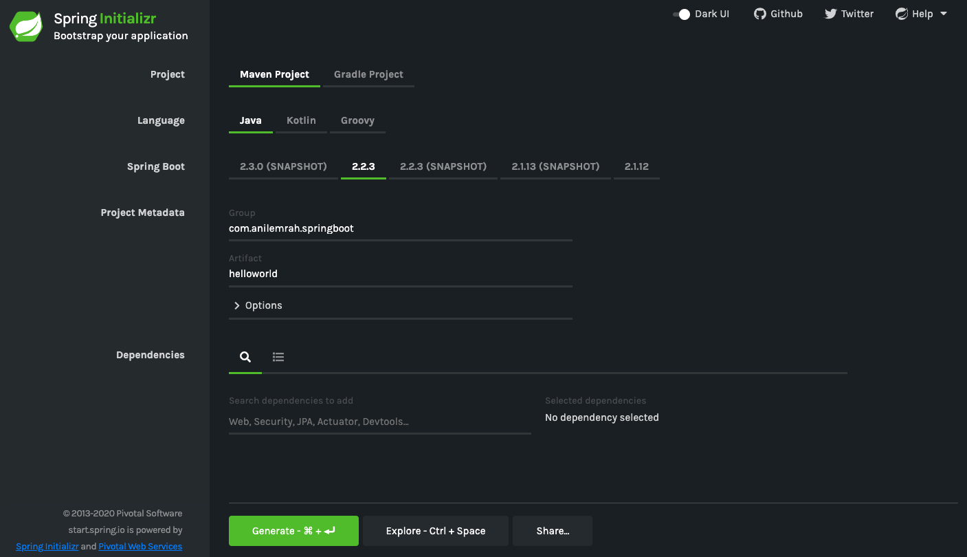 spring boot 2