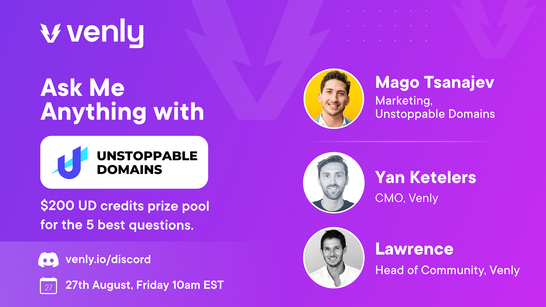 Venly X Unstoppable Domains Domain Credits Giveaway By Lawrencevenly Venly Medium