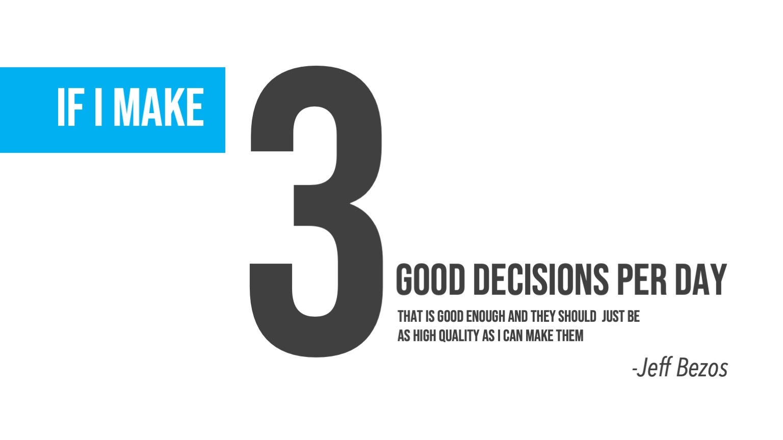 3 Decisions per day