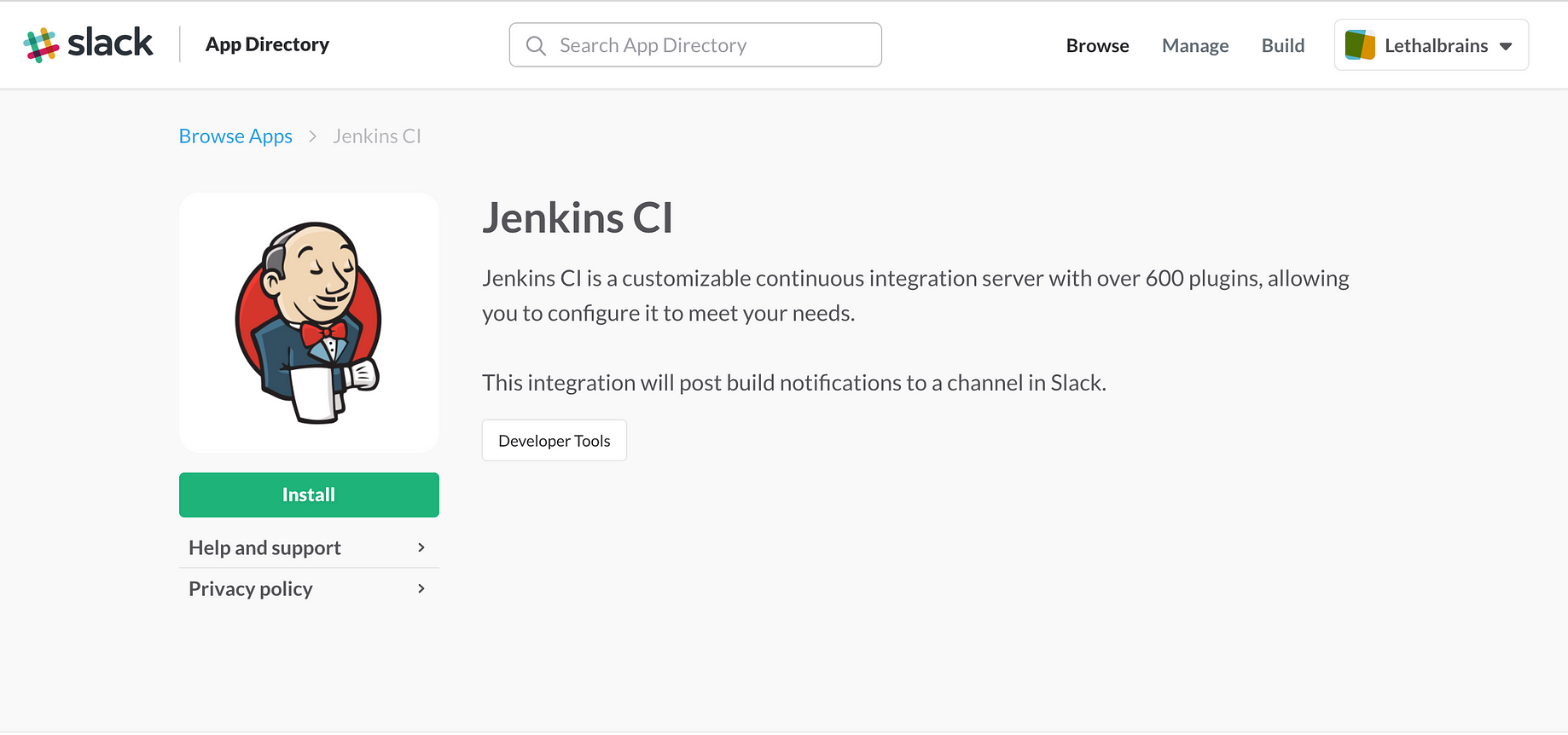 Slack Notification Jenkins Plugin