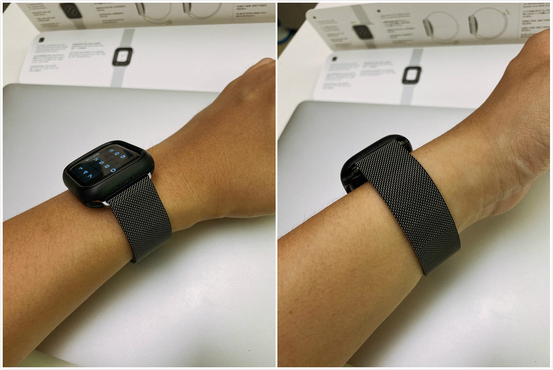 J P Apple Watch 銀色不鏽鋼米蘭款扣針式錶帶粗紋 38mm 42mm 副廠錶帶含連接器 露天拍賣