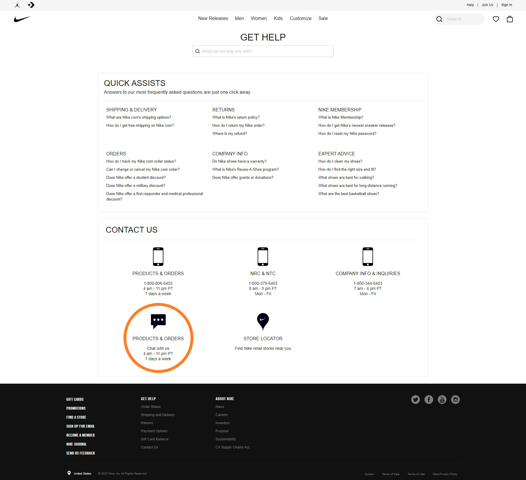 nike chat