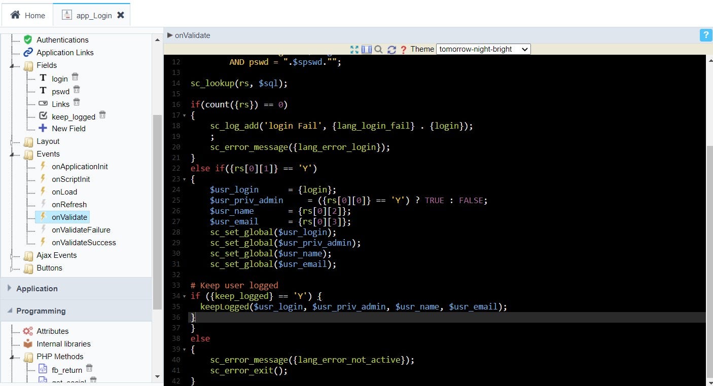 scriptcase search onvalidate scriptcase search onvalidate