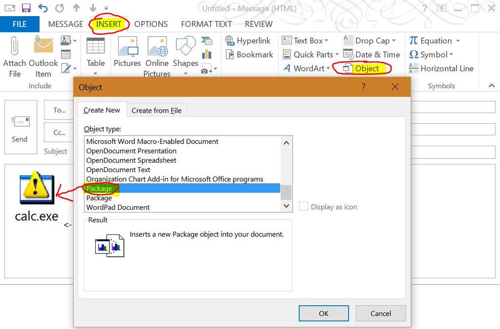 how to send exe file through outlook