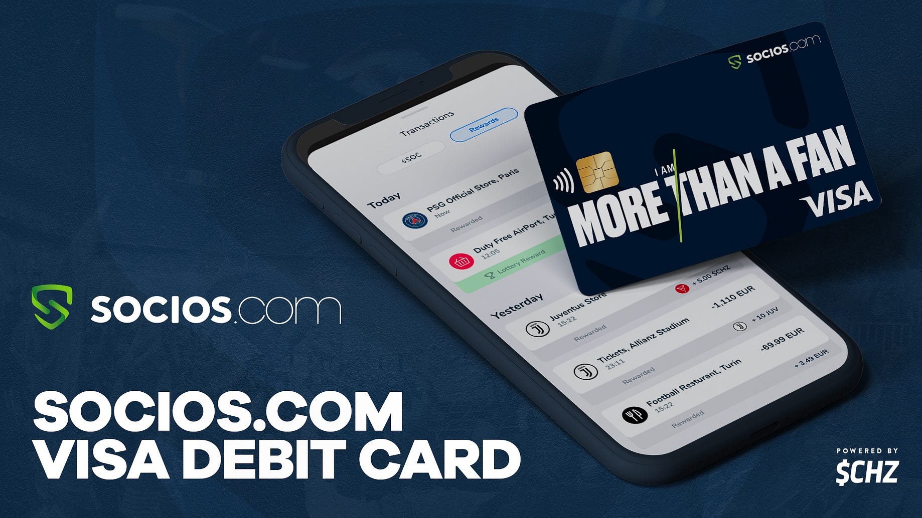Socios Com I Am More Than A Fan Visa Debit Card Launches With Vision To Empower And Reward Sports Fans Globally By Chiliz Chiliz Medium