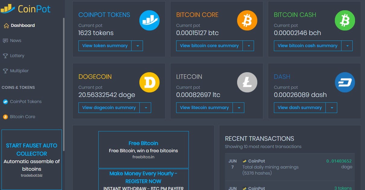 how to know my bitcoin address in coinpot