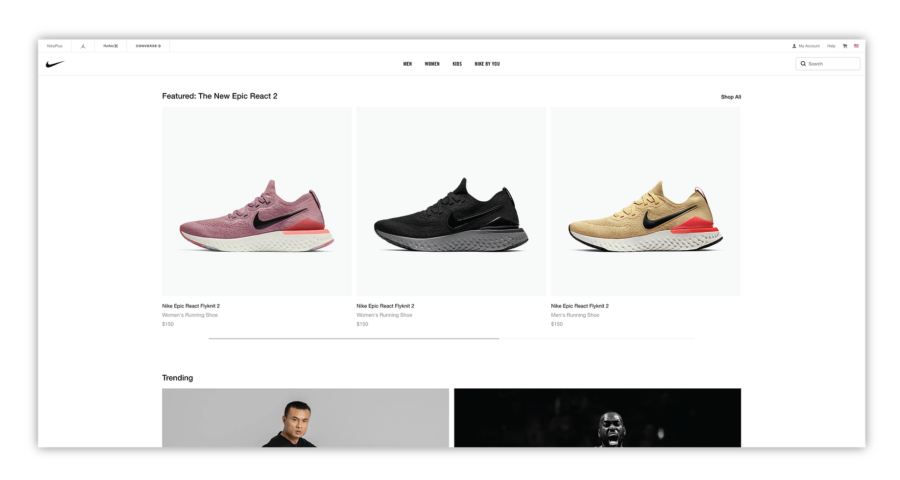 nike's website