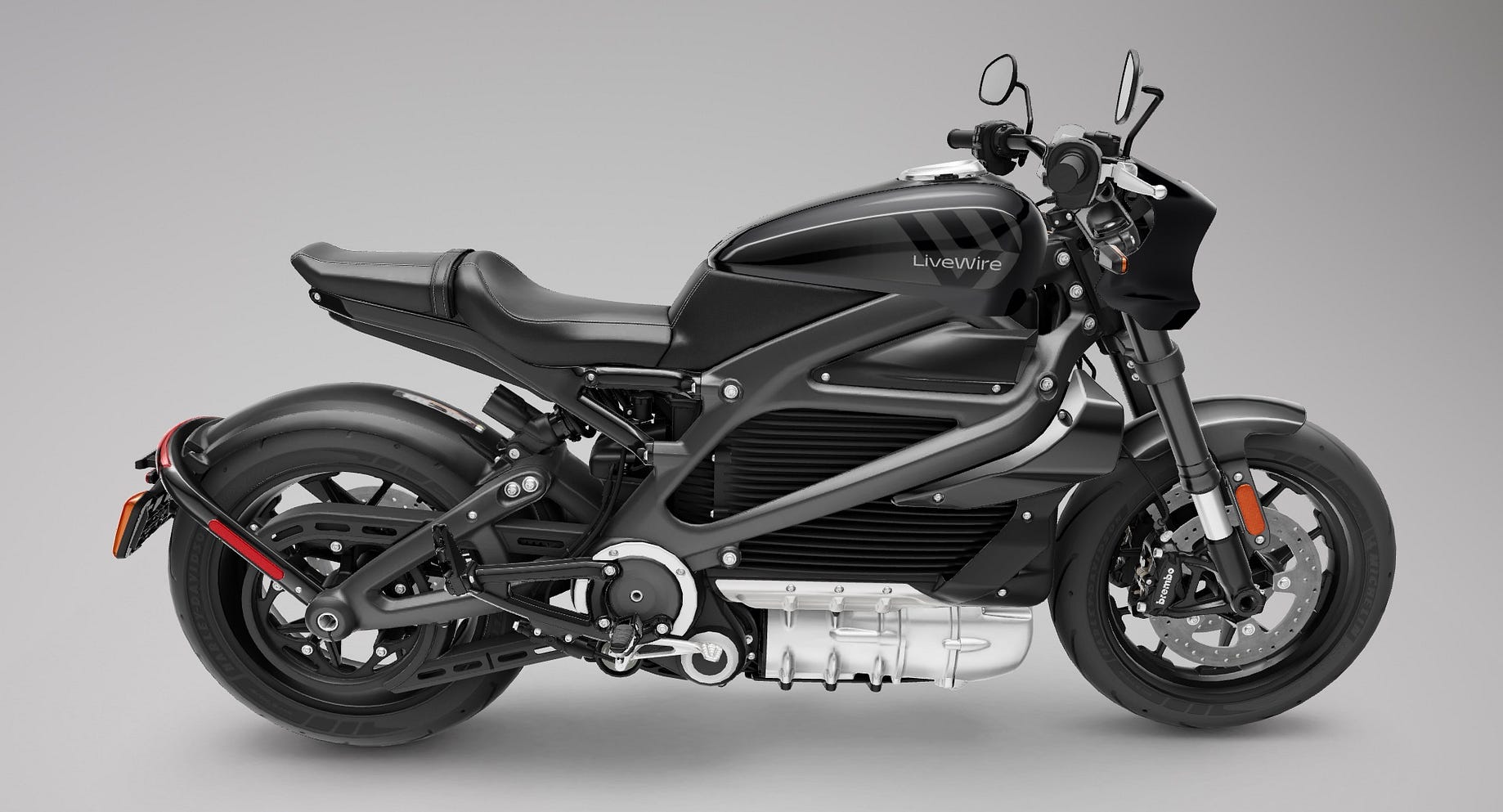 An Electric Motorcycle With Harley's 