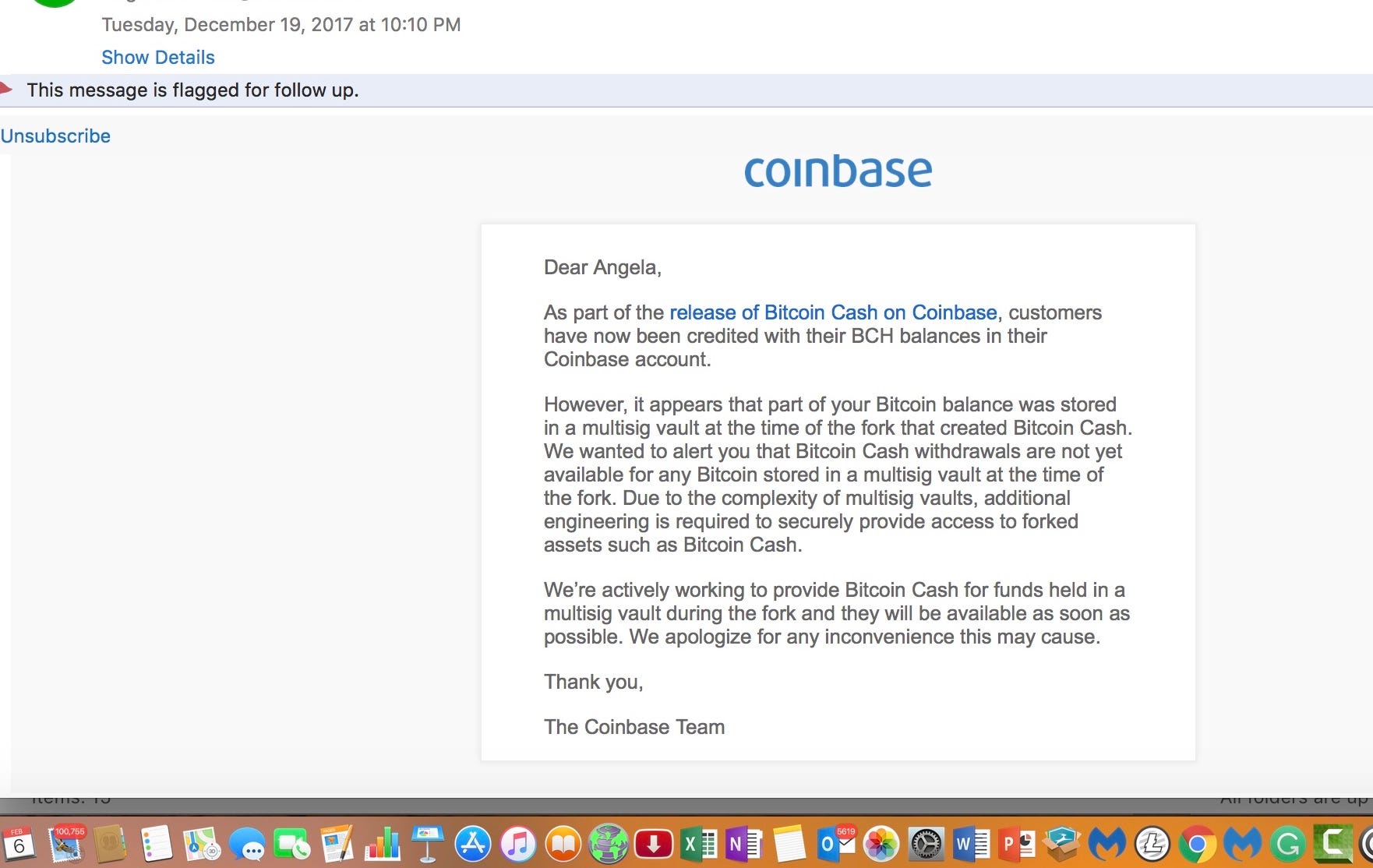 Coinbase U!   nfair Practice Of Providing Fork Assets To Some Customers - 