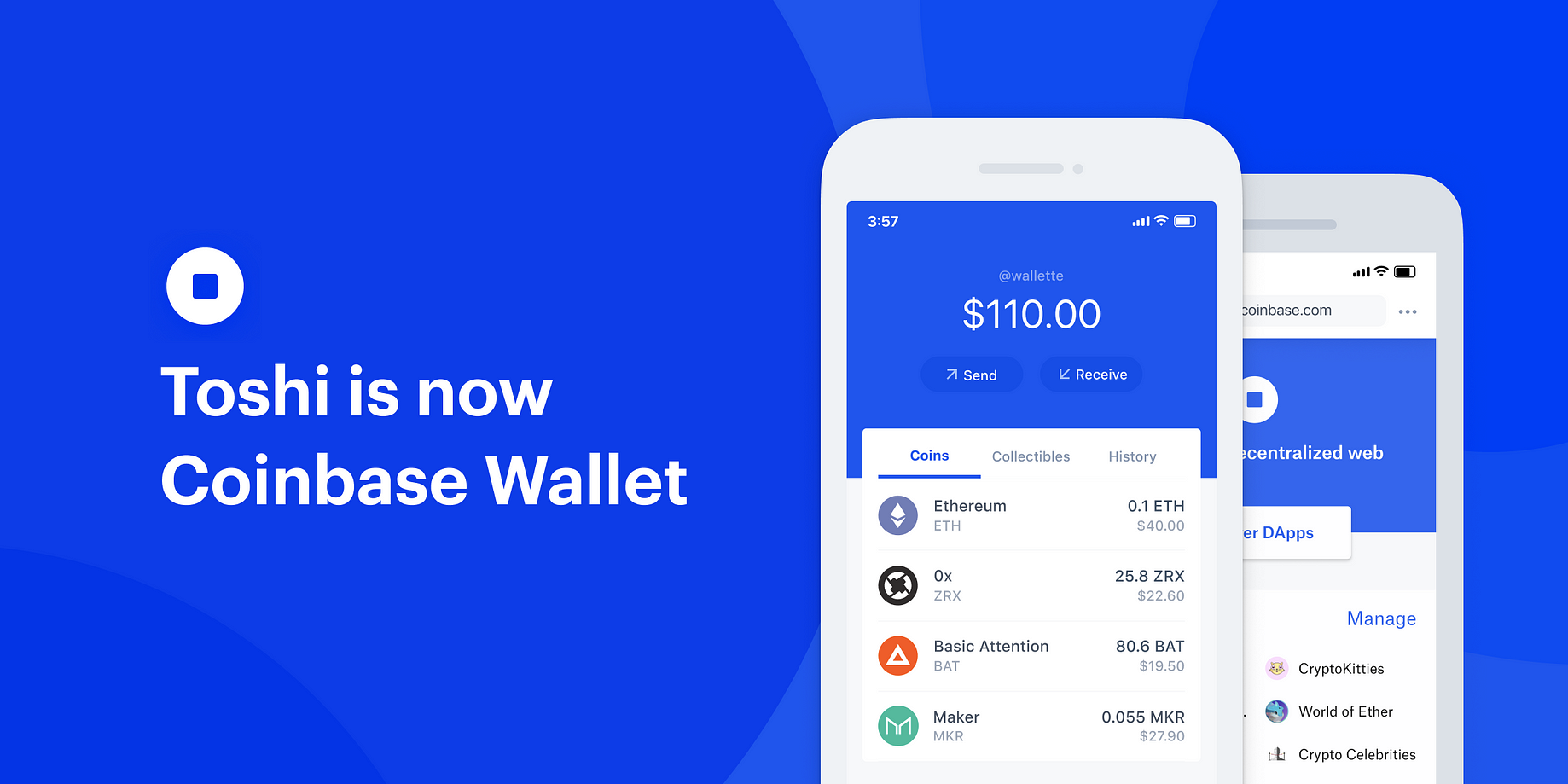 Goodbye Toshi Hello Coinbase Wallet The Easiest And Most Secure - 