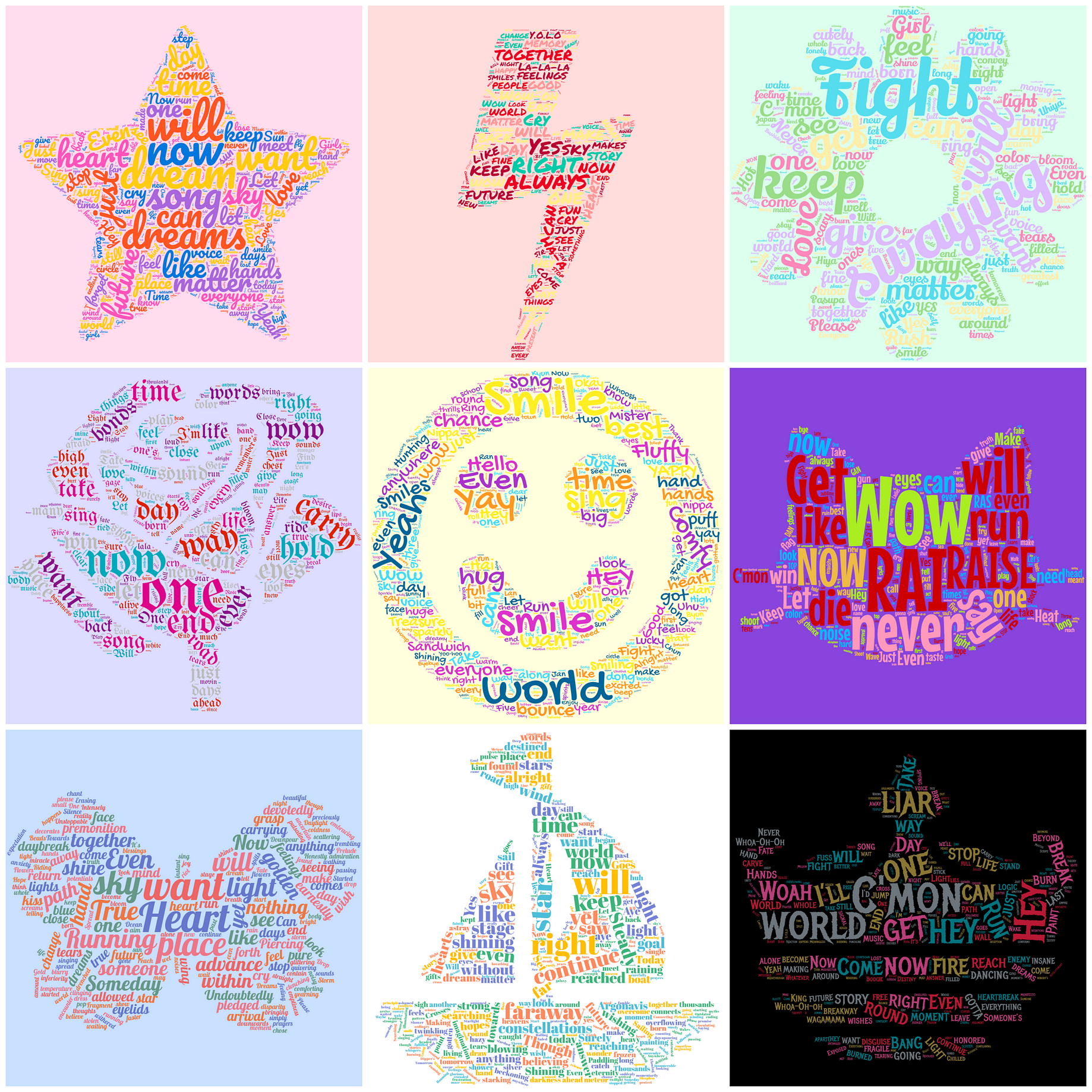 Bang Dream Girls Band Party Song Lyrics As Word Clouds By Ordinary Twilight Analytics Vidhya Medium