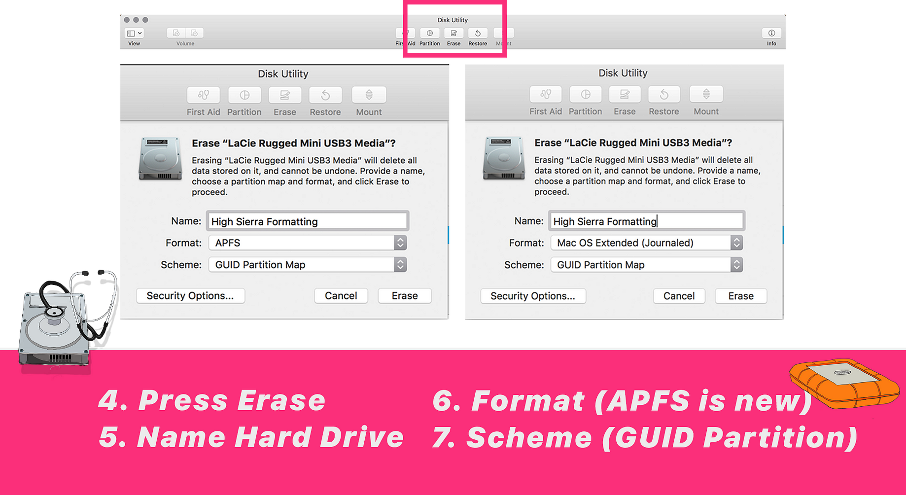 format wd easystore apple partition map