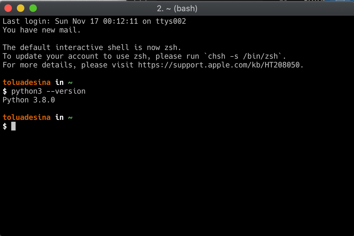 Installing Python and Pip on Mac Well Python3 And Pip3 By Tolu Adesina The Startup Medium