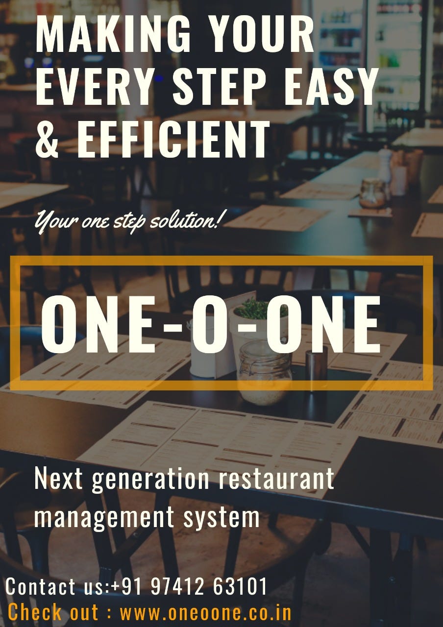 One O One Restaurant Pos Management Software By One O One Medium One O One Restaurant Pos Management Software By One O One Medium