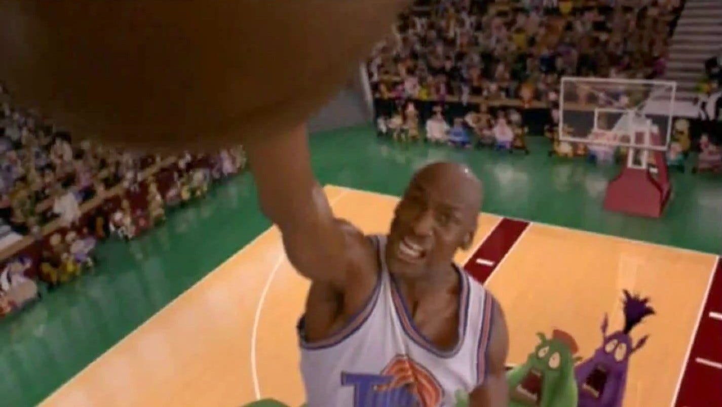 michael jordan space jam arm