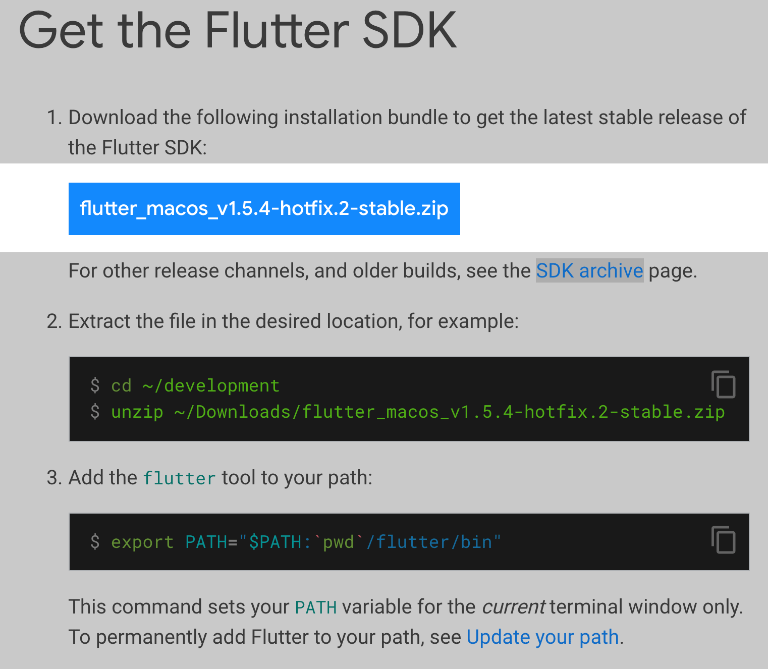 Download Flutter Mac