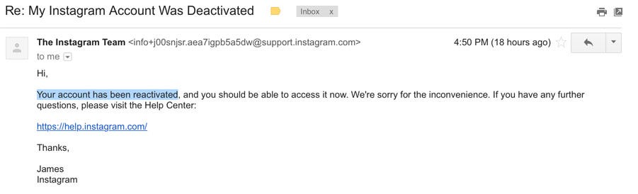How I Reactivated My Disabled Instagram Account In 3 Days By Dani Amsalem Better Marketing
