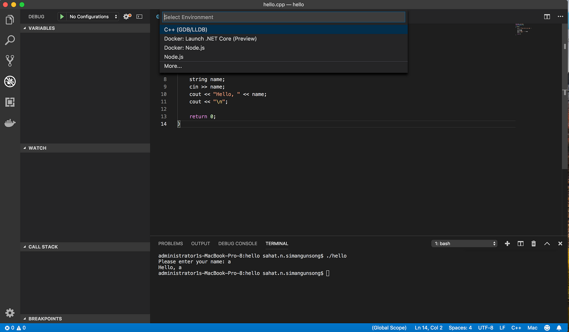 Build And Debug C On Visual Studio Code For Mac By Sahat Nicholas Simangunsong Gdplabs Medium