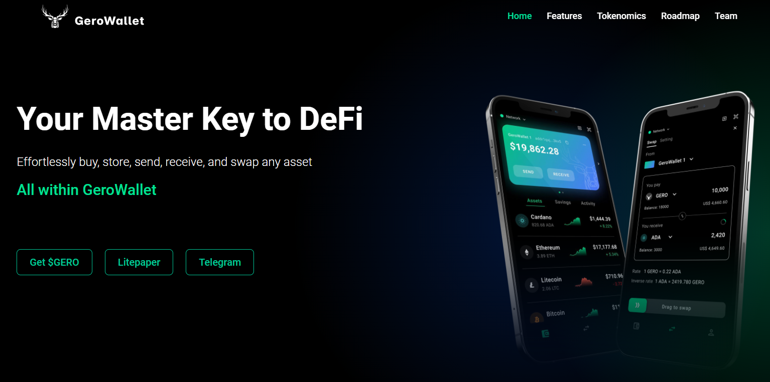 Gero Wallet Gero Cardano S Defi Project Cardstarter Definity Charli3 Somee Social Sat Token Coinmonks