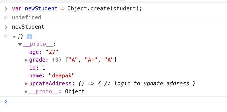 Javascript object