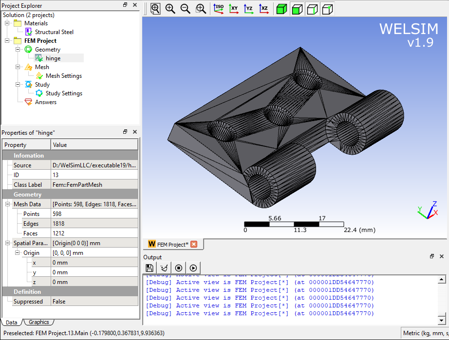 Generate finite element analysis(FEA) mesh from STL files by WELSIM