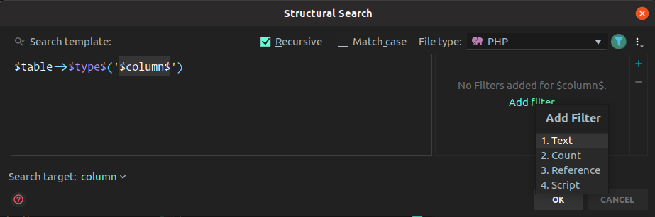 MySQL reserved words checker for Laravel migrations on  