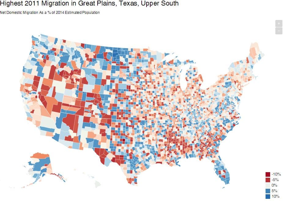 How Migration Changed in 2015. Evidence from the 2015 County… | by ...